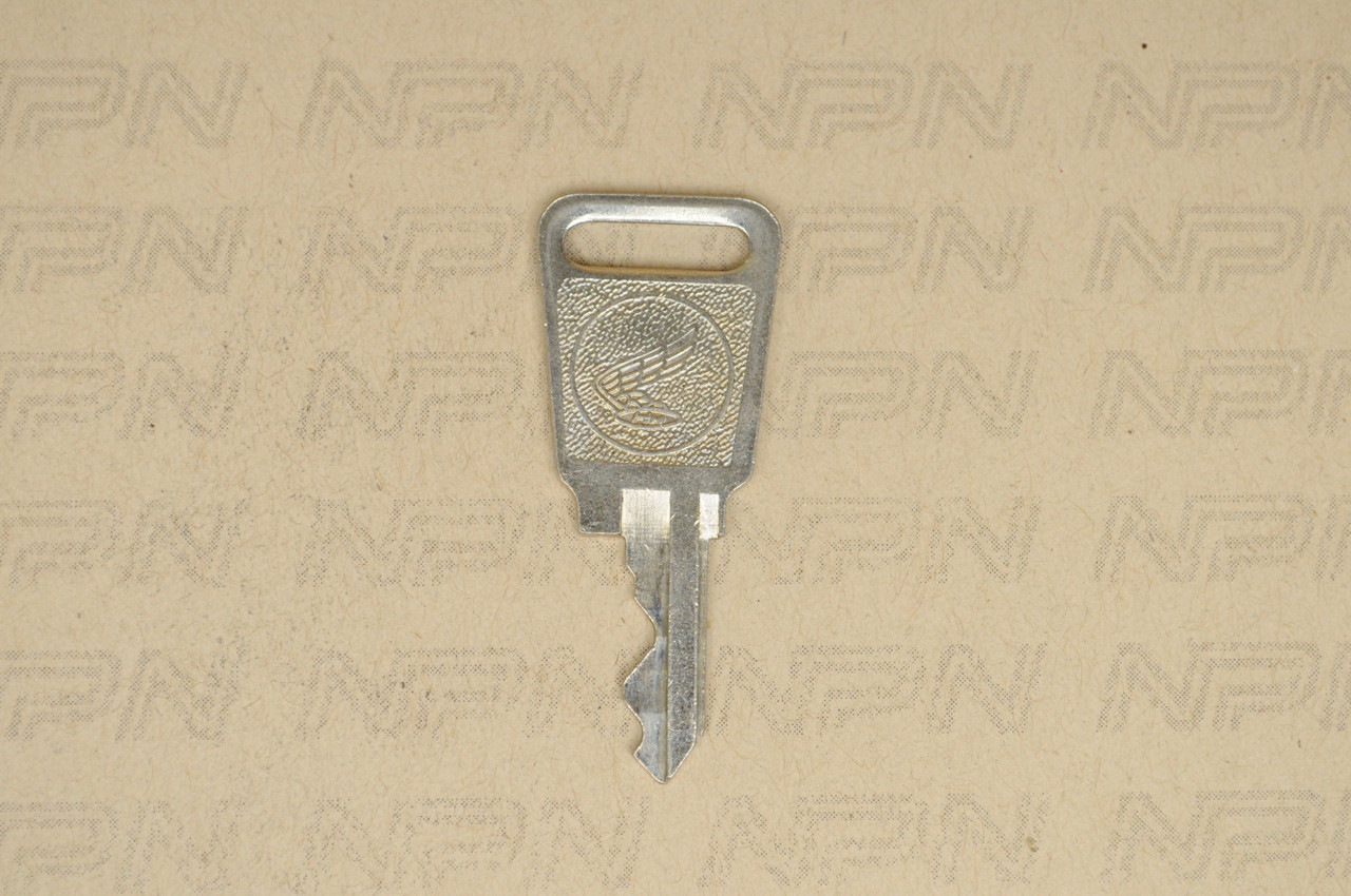 NOS Honda OEM Ignition Switch & Lock Key Double Groove Back H6039