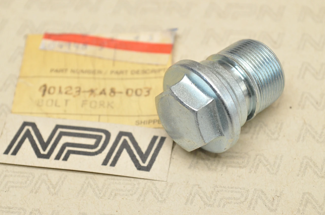 NOS Honda 1981 XL100 S XR100 Front Fork Top Bolt 90123-KA8-003