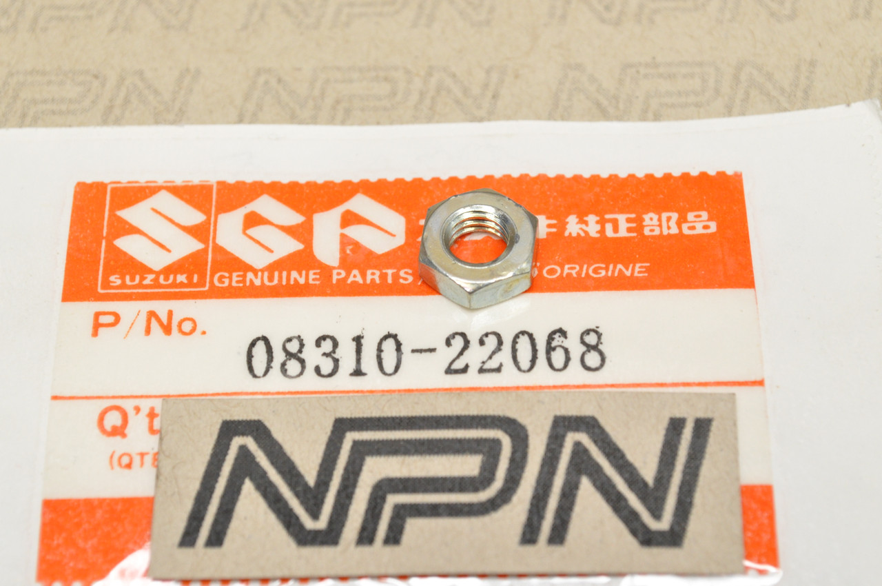 NOS Suzuki DR250 GN250 GS1150 GS750 LT230 RM500 SP250 TS250 Nut 08310-22068