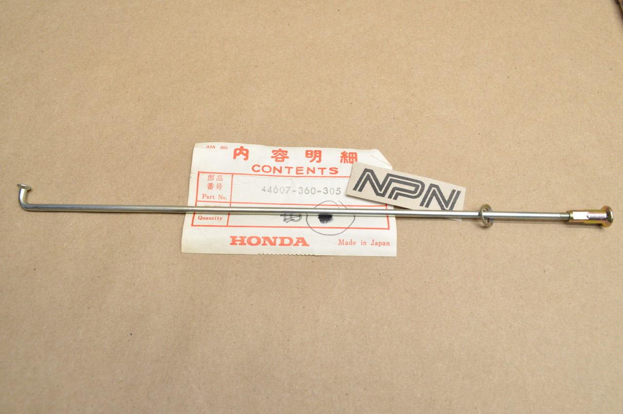 NOS Honda CR125 M MR175 TL125 TL250 Wheel Spoke "B" & Nipple 44607-360-305