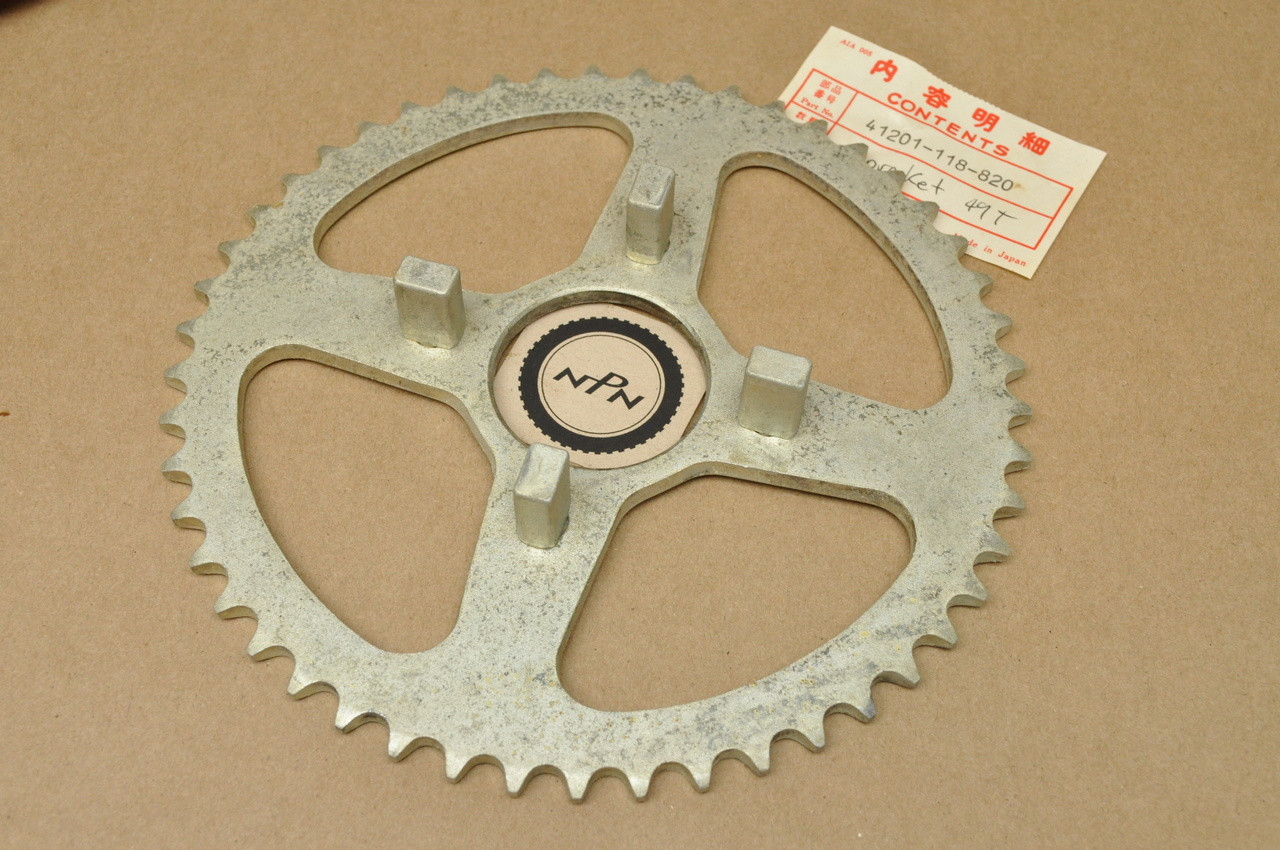 NOS Honda CL70 K2-K3 XR75 Rear Drive Chain Sprocket 49T 41201-118-820