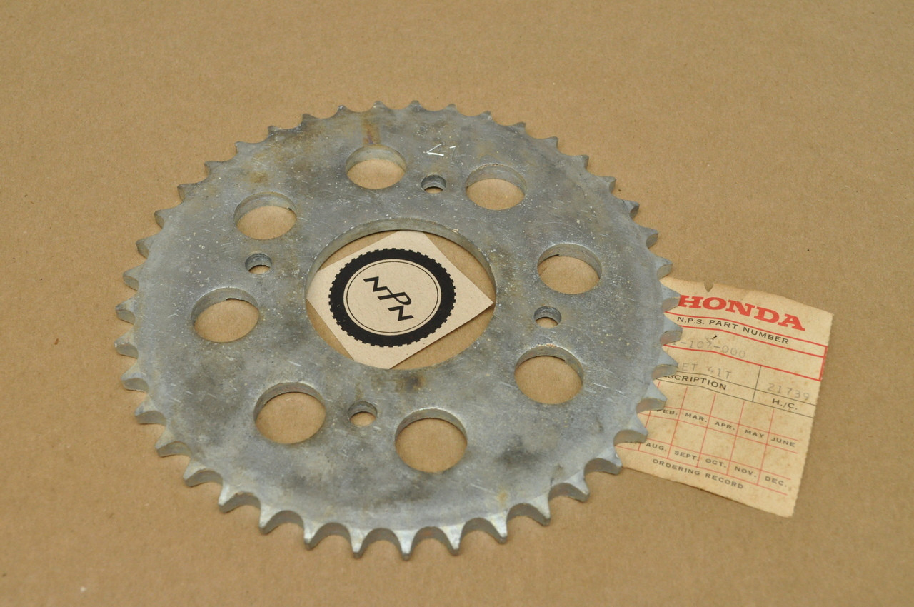 NOS Honda CB100 CB160 CL100 CL160 Rear Drive Chain Sprocket 41T 41201-107-000