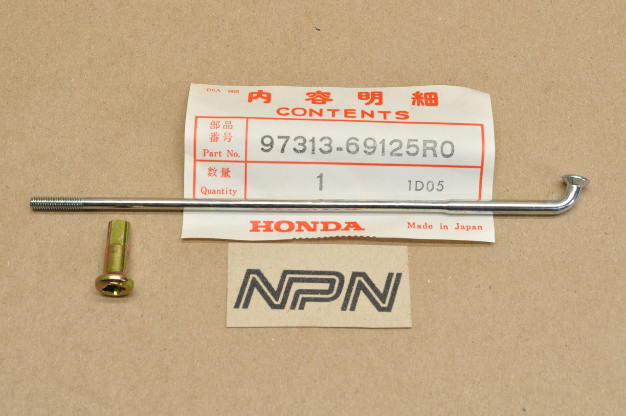 NOS Honda CB750 K0-1976 , 1979 Rear Wheel Spoke & Nipple 97313-69125-R0