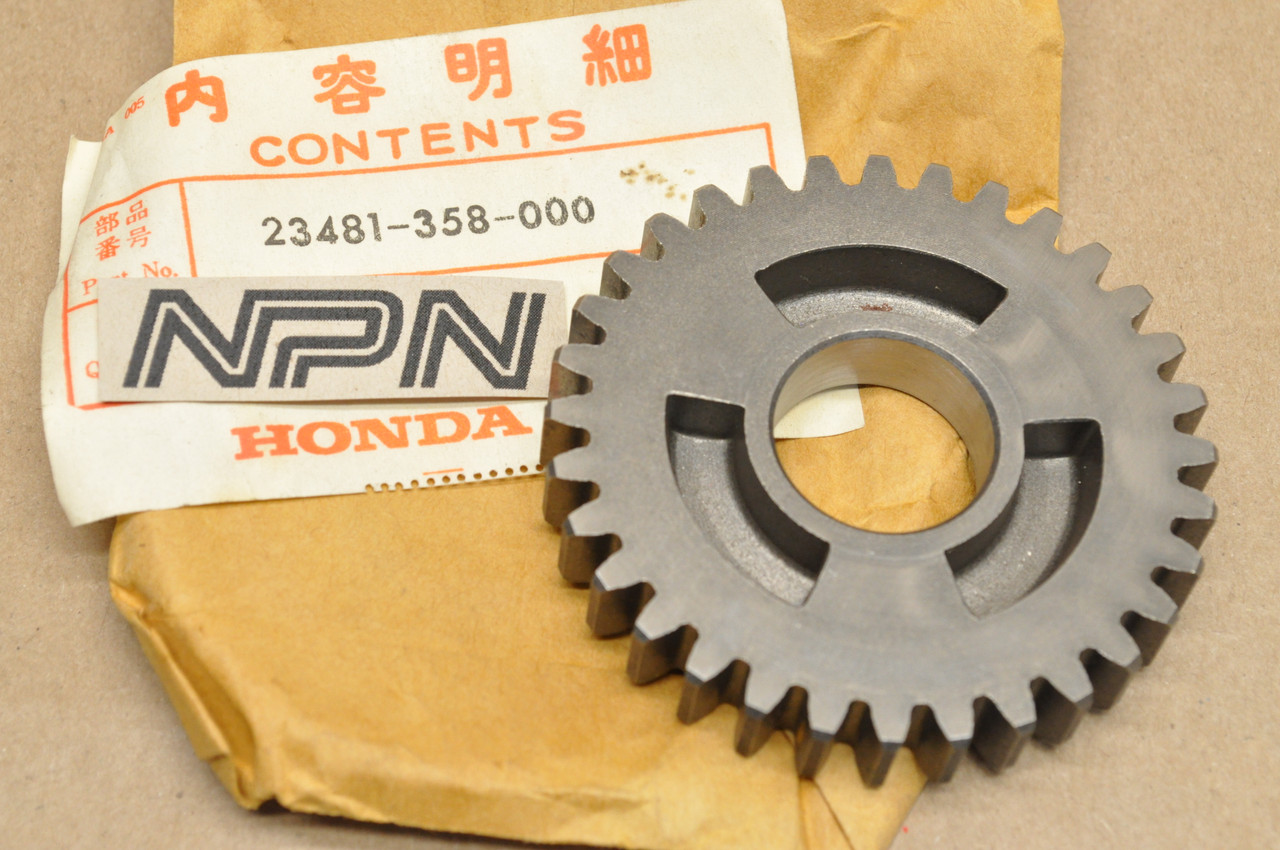 NOS Honda 1976 MR250 MT250 K0-1976 Elsinore Main Shaft 5th Gear 32T 23481-358-000