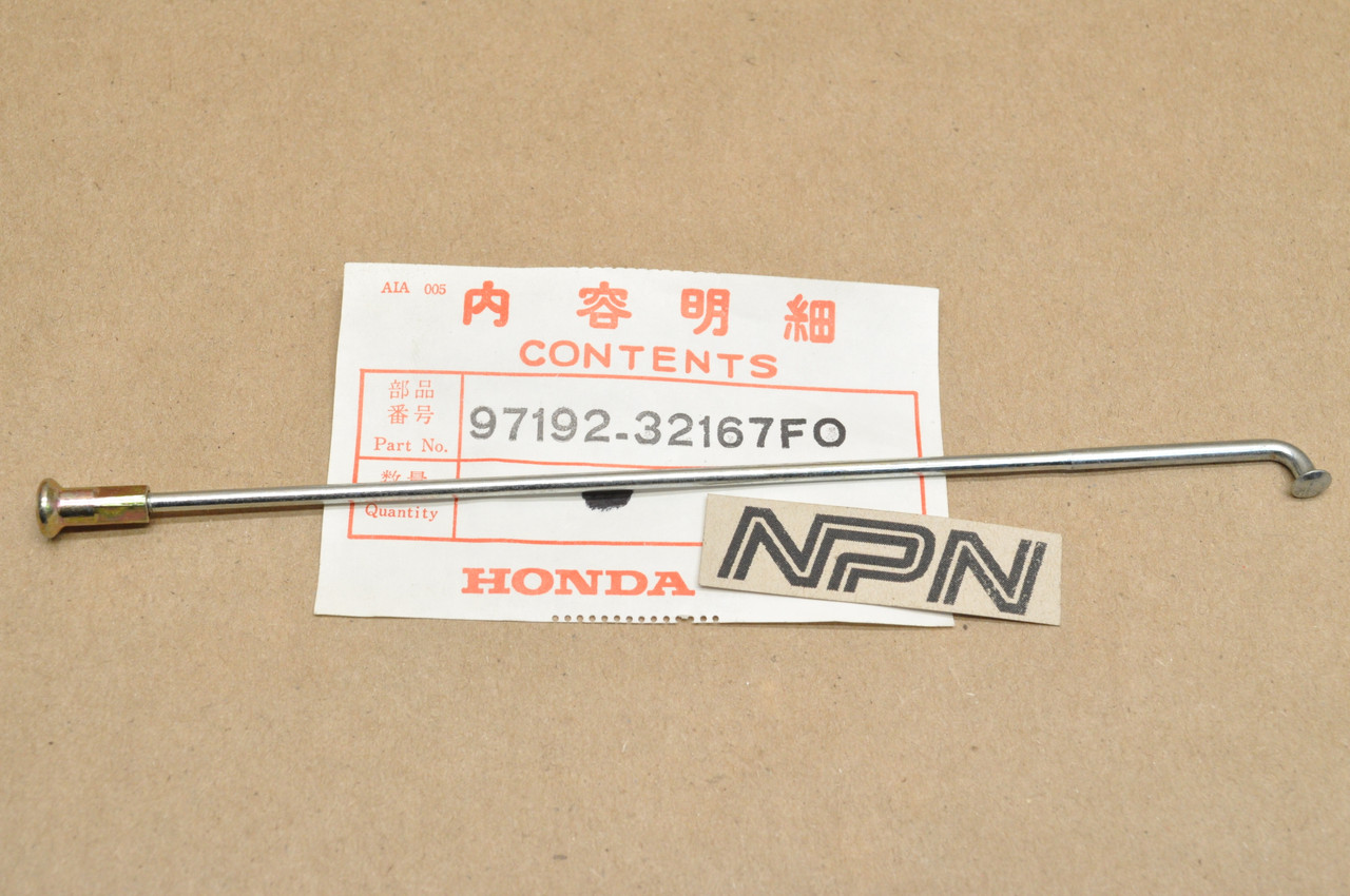 NOS Honda 1982-83 NU50 NU50M Front Wheel Spoke 'B' & Nipple 97192-32167-F0