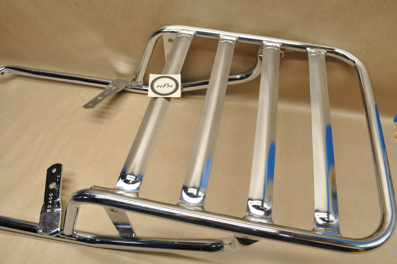 NOS Yamaha 1978 RD400 A&H Chrome Luggage Rack Cargo Carrier
