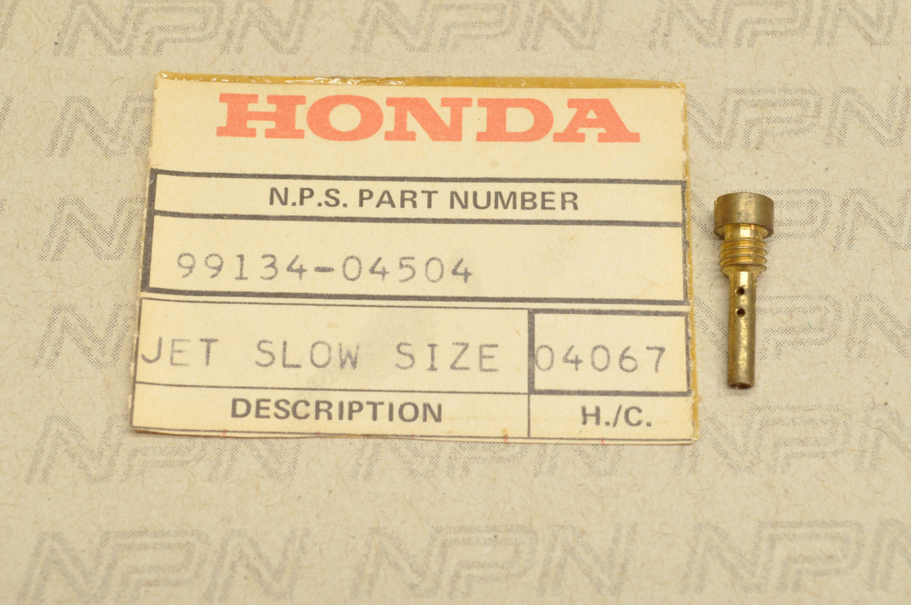 NOS Honda CA72 CA77 CB72 CL72 XL175 K0-K2 Carburetor Slow Jet #45 99134-04504