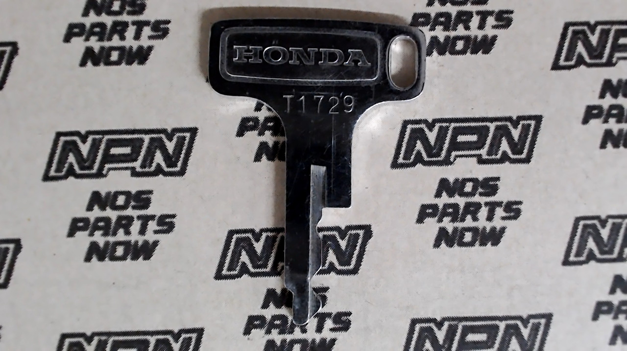 NOS Honda OEM Ignition Switch & Lock Key Ward Cut Single Groove T1729