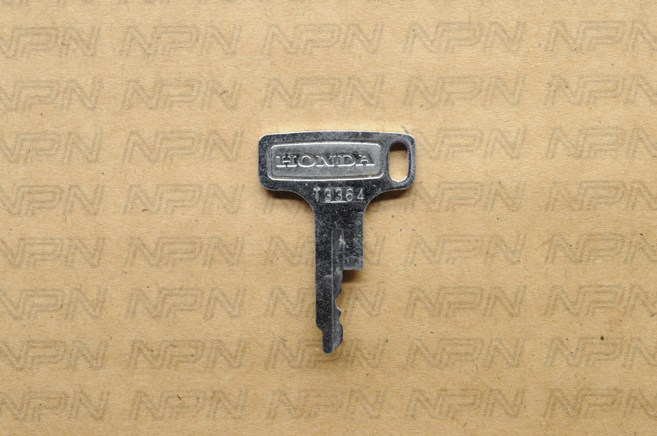 NOS Honda OEM Ignition Switch & Lock Key Ward Cut Single Groove T3364