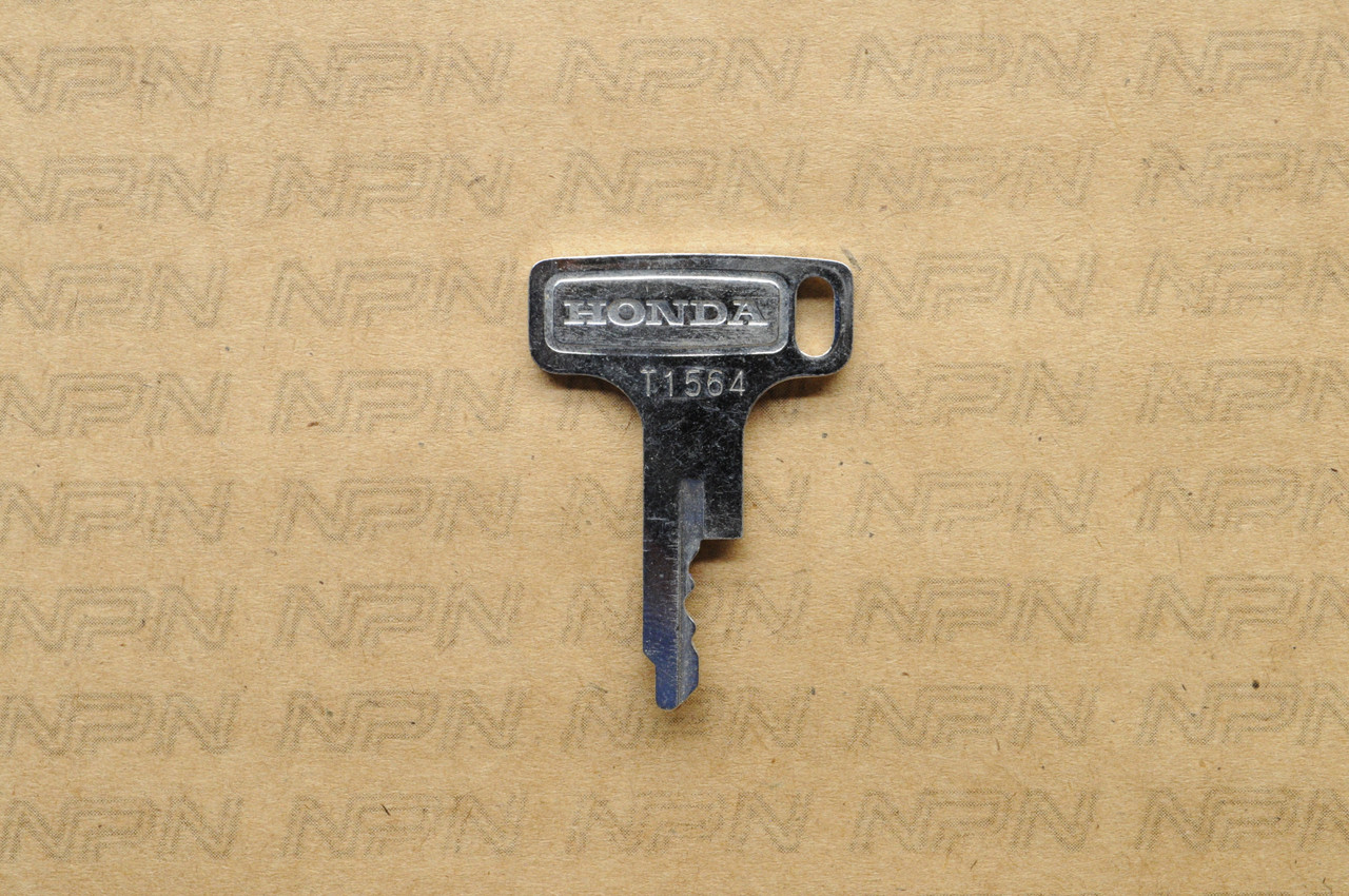 NOS Honda OEM Ignition Switch & Lock Key Ward Cut Single Groove T1564