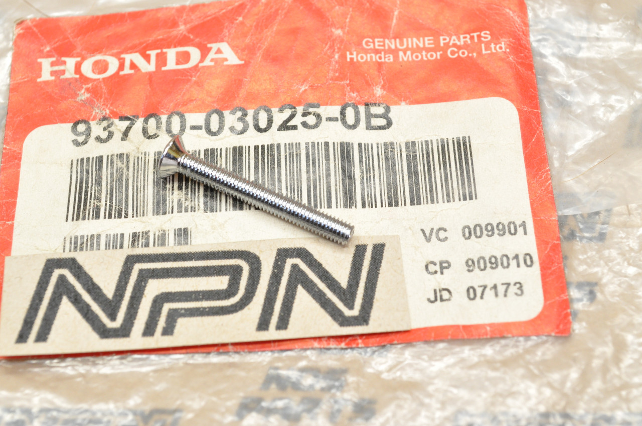 NOS Honda C100 CB350 CB750 CL450 CM450 CT90 XL250 XL75 Screw 93700-03025-0B