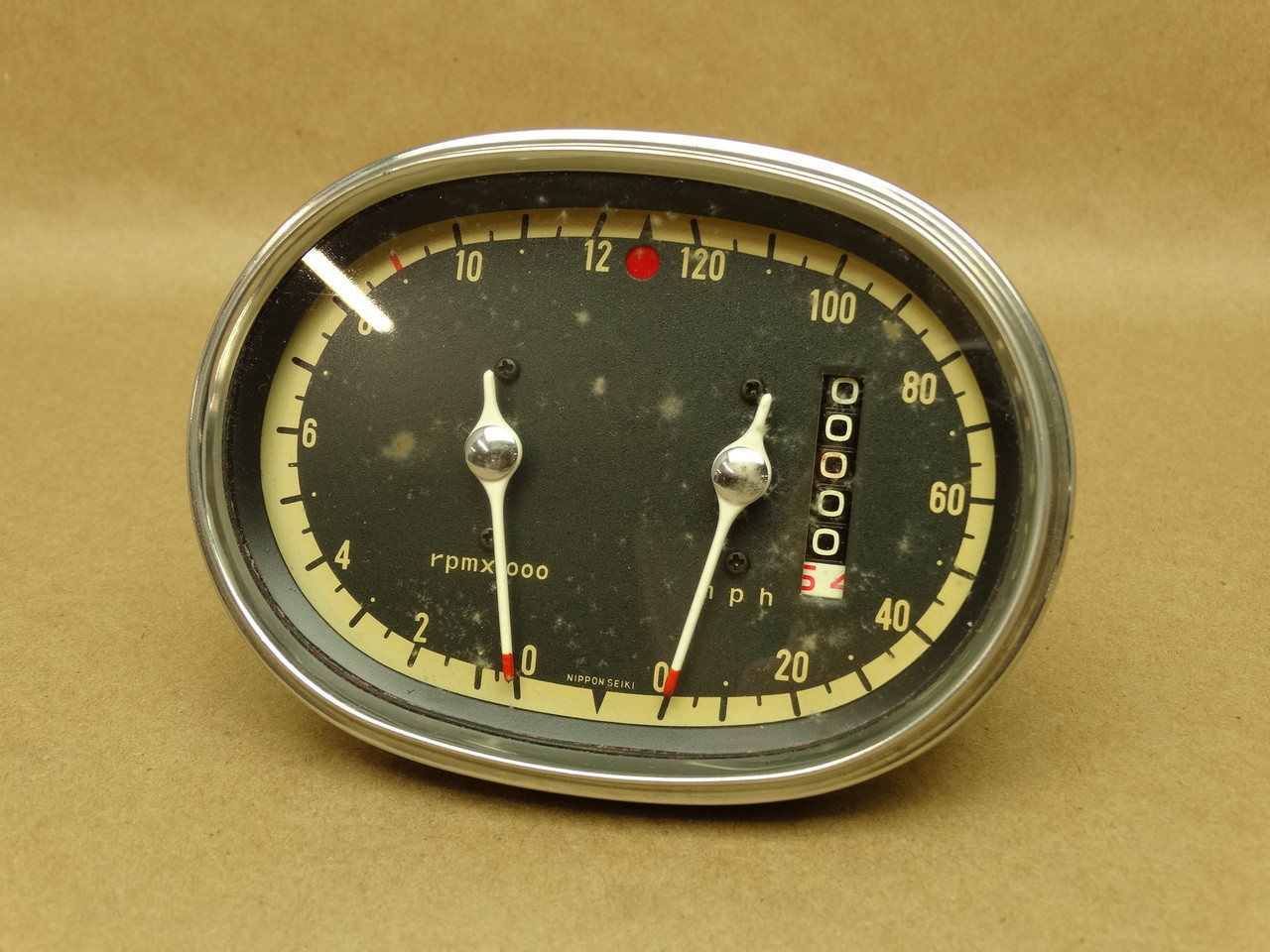 NOS Honda CB72 CB77 Super Hawk Speedometer with Indicator Light