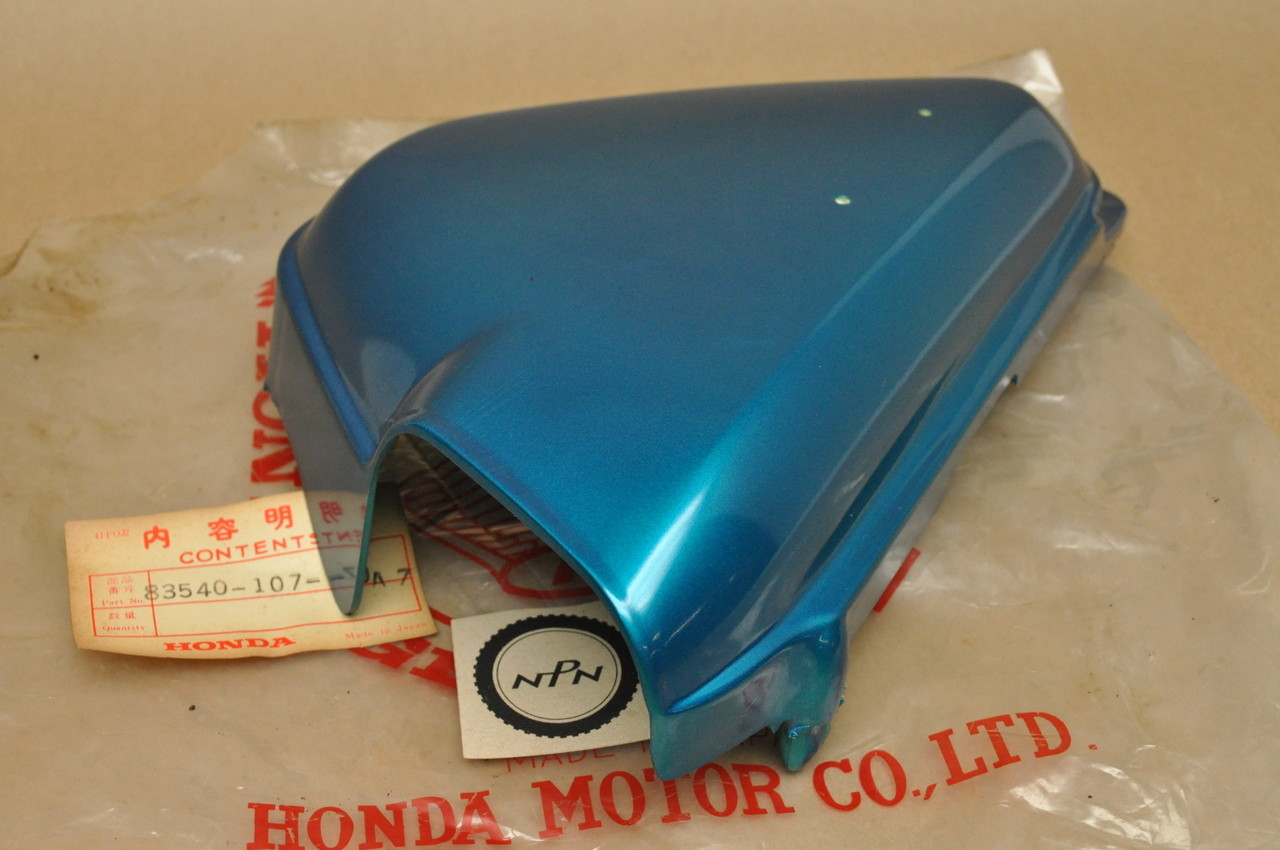 NOS Honda CB100 K0 Right Side Cover Candy Blue Green 83540-107-770 AZ