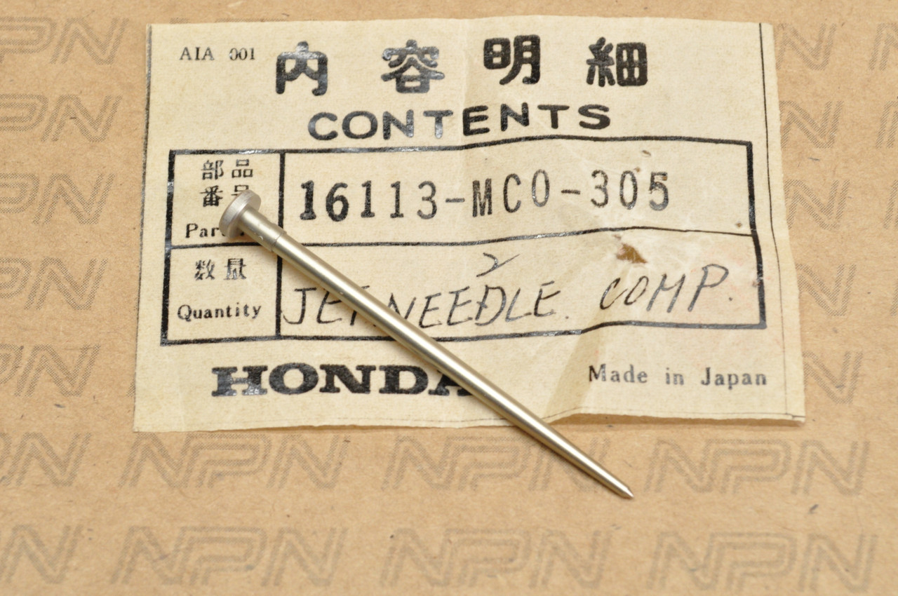 NOS Honda 1983 CM450 A Hondamatic Carburetor Jet Needle 16113-MC0-305