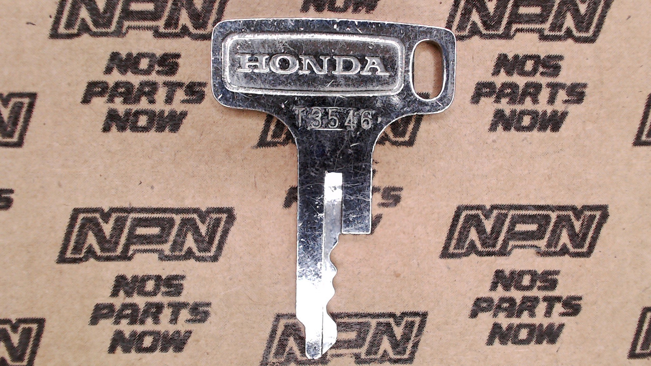 NOS Honda OEM Ignition Switch & Lock Key Ward Cut Single Groove T3546
