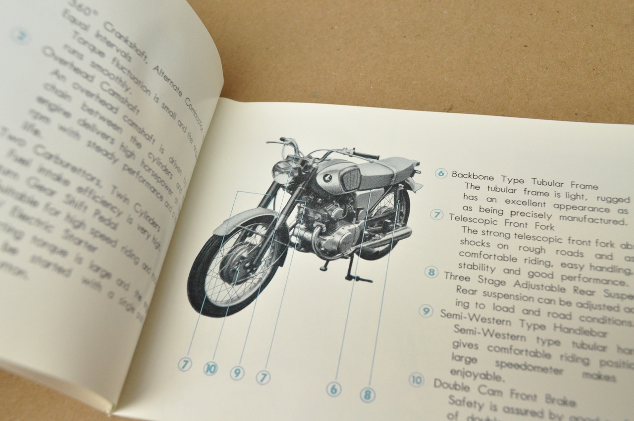 NOS Honda CB160 CB125 Super Sports Owners Drivers Manual 4/1965 Print Date