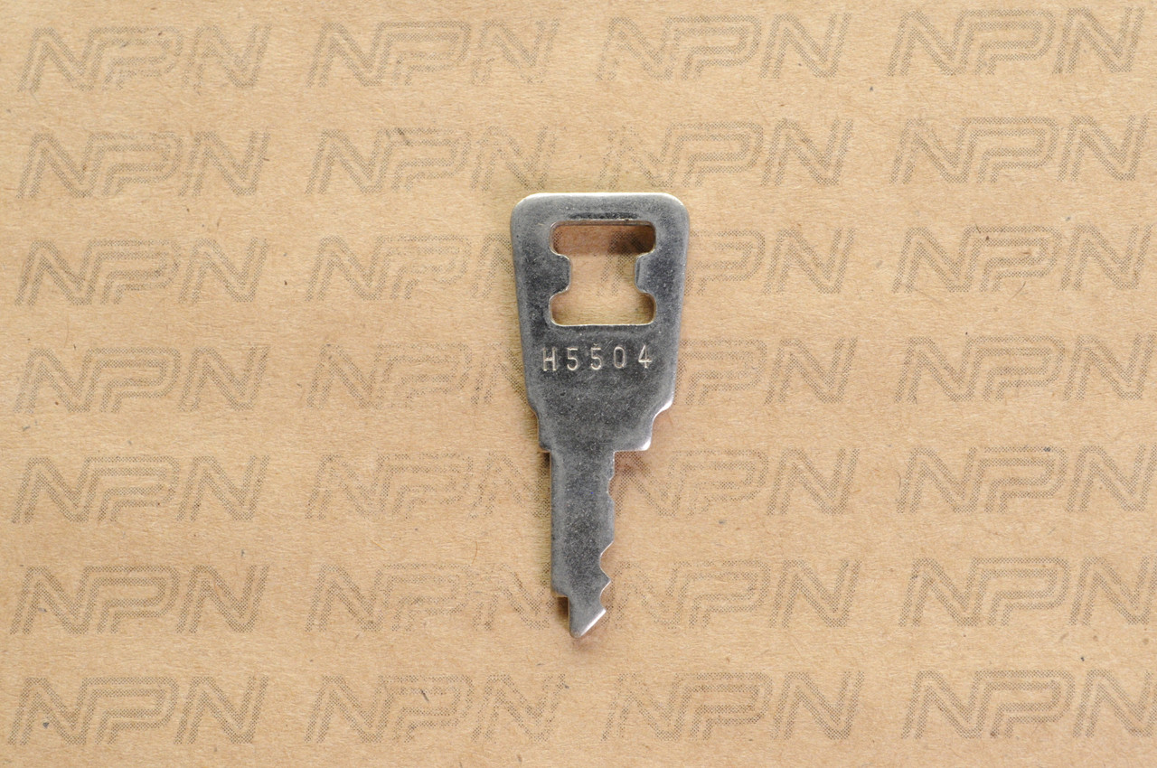 NOS Honda OEM Ignition Switch & Lock Key Ward Cut Double Groove Back H5504