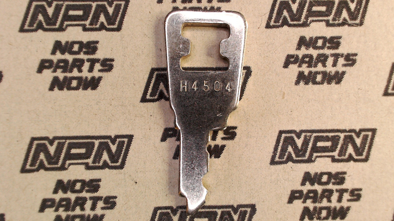 NOS Honda OEM Ignition Switch & Lock Key Ward Cut Double Groove Back H4504