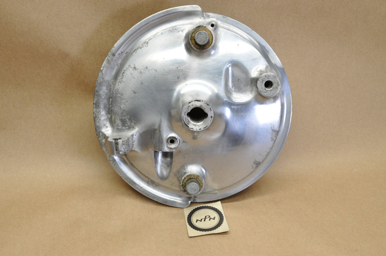 Vtg OEM Honda CL350 K0-K3 Front Brake Hub Panel w/ Brake Shoes 45010-290-010