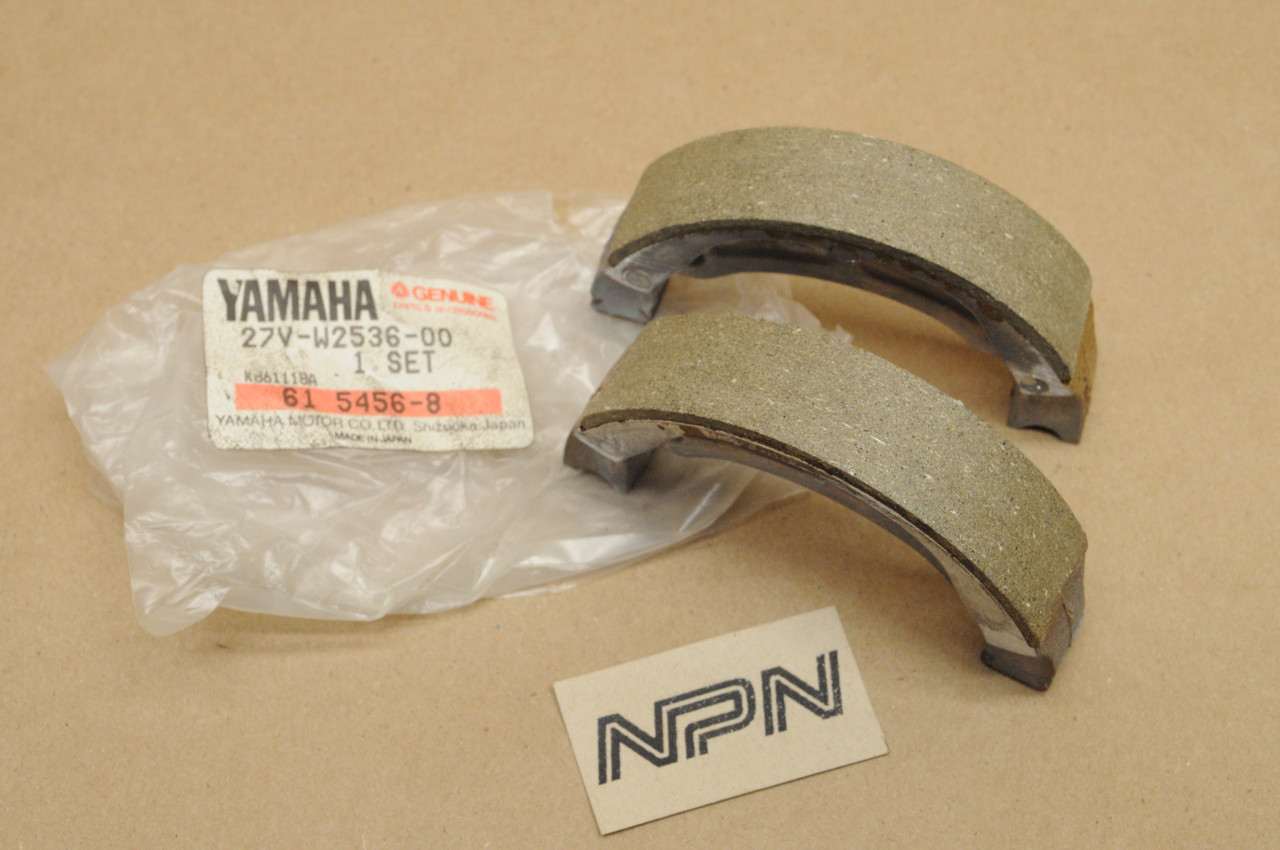 NOS OEM Yamaha Razz SH50 Jog CE50 CG50 Rear Wheel Brake Shoes 27V-W2536 ...
