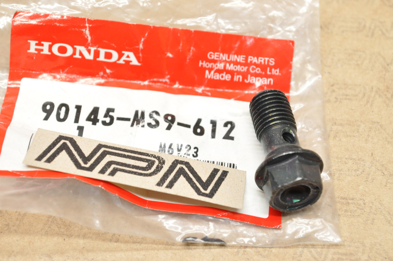 NOS Honda CB750 CR80 GL1500 TRX250 VF750 XR250 XR400 Banjo Bolt 90145-MS9-612