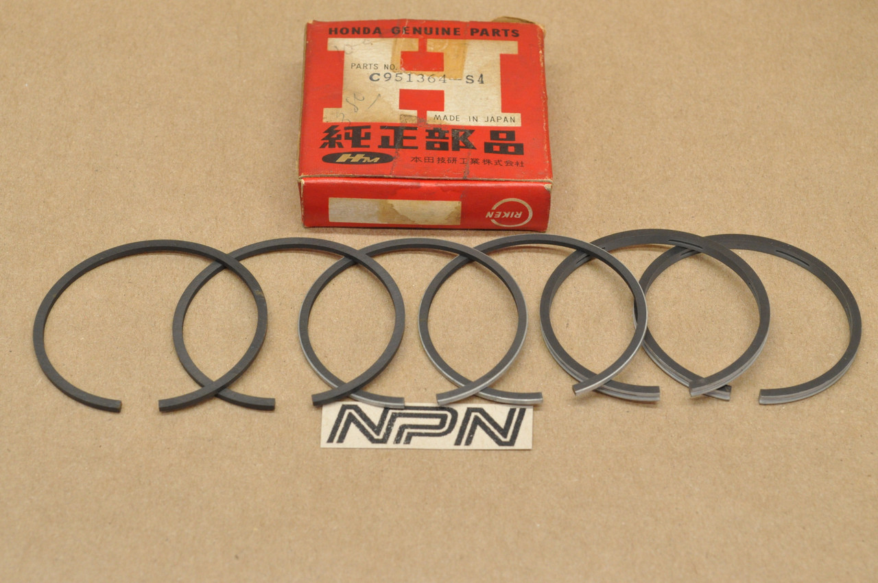 NOS Honda CA95 CT200 1.00 Oversize Piston Ring Set for 2 Pistons 13050-201-000