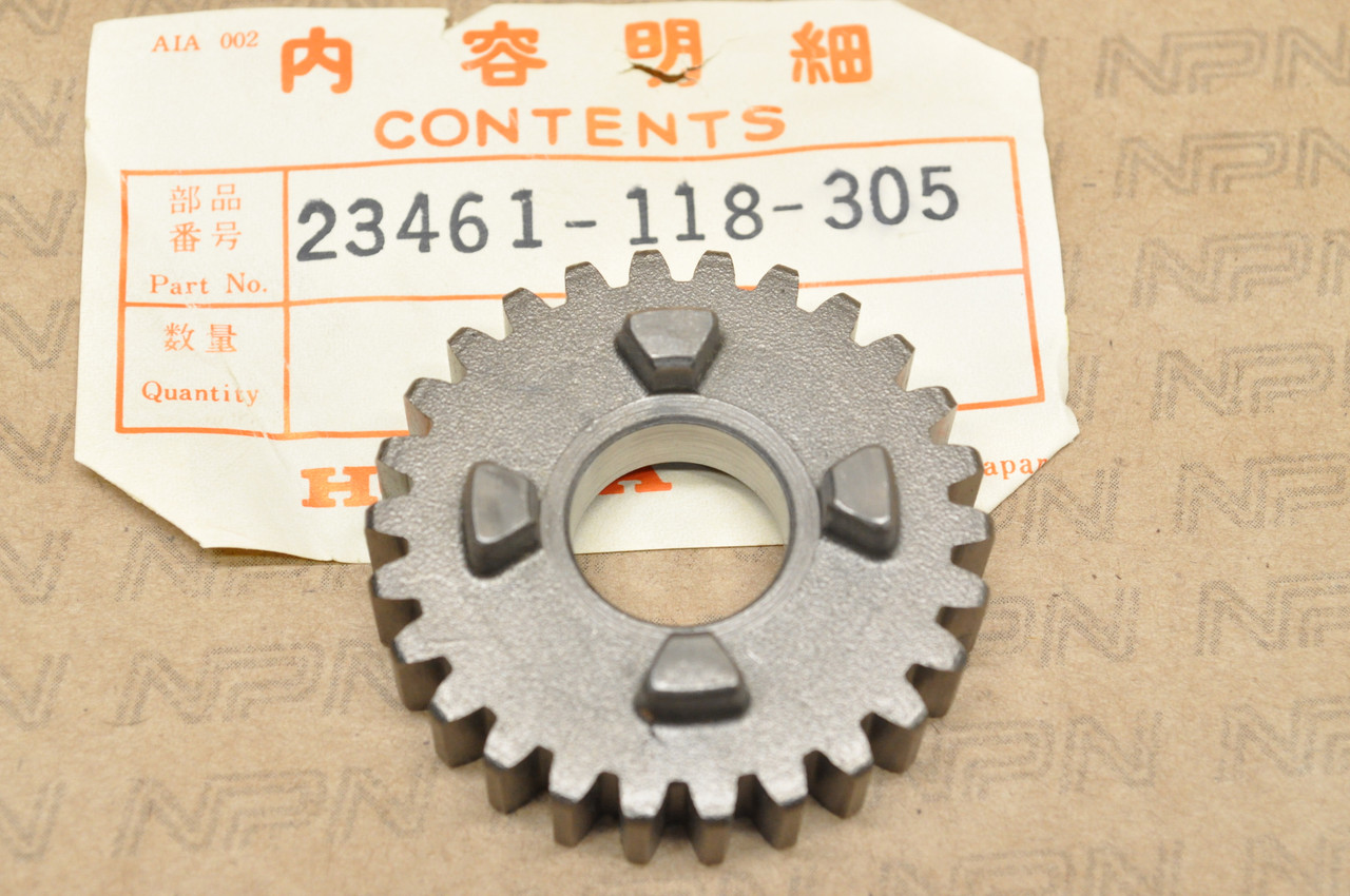 NOS Honda SL70 K0-K1 XL70 K0-1976 Counter Shaft Third 3rd Gear 26T 23461-118-305