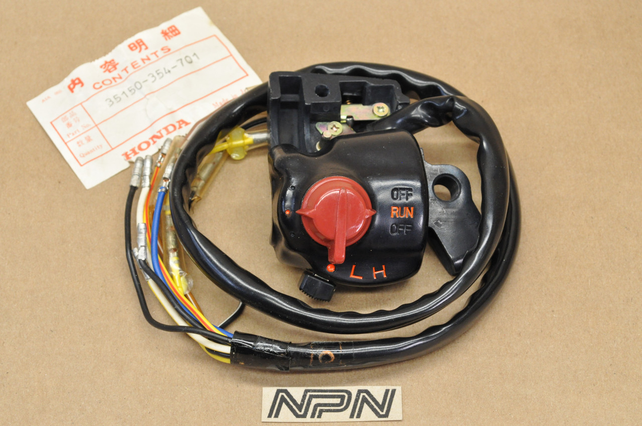 NOS Honda CB200 Right Start Stop Kill Run Off Light Lo Hi Switch 35150-354-701
