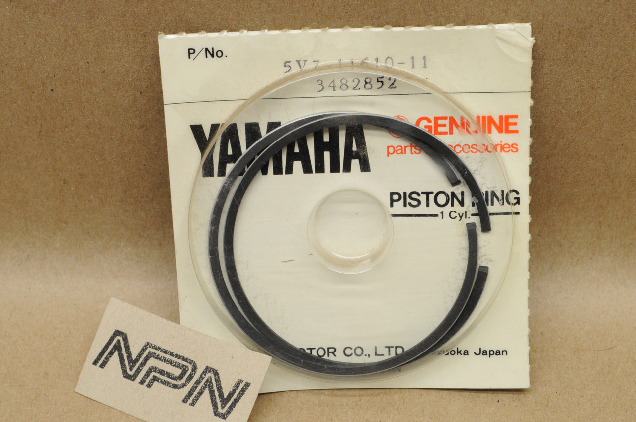 NOS Yamaha 1982 YT125 Piston Ring Set for 1 Piston = 2 Ring O/S.25MM 5V7-11610-11