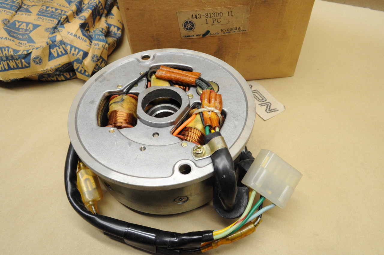 NOS Yamaha 1974 DT175 1975 DT175 Magneto Stator Rotor Flywheel Assembly 443-81300-11