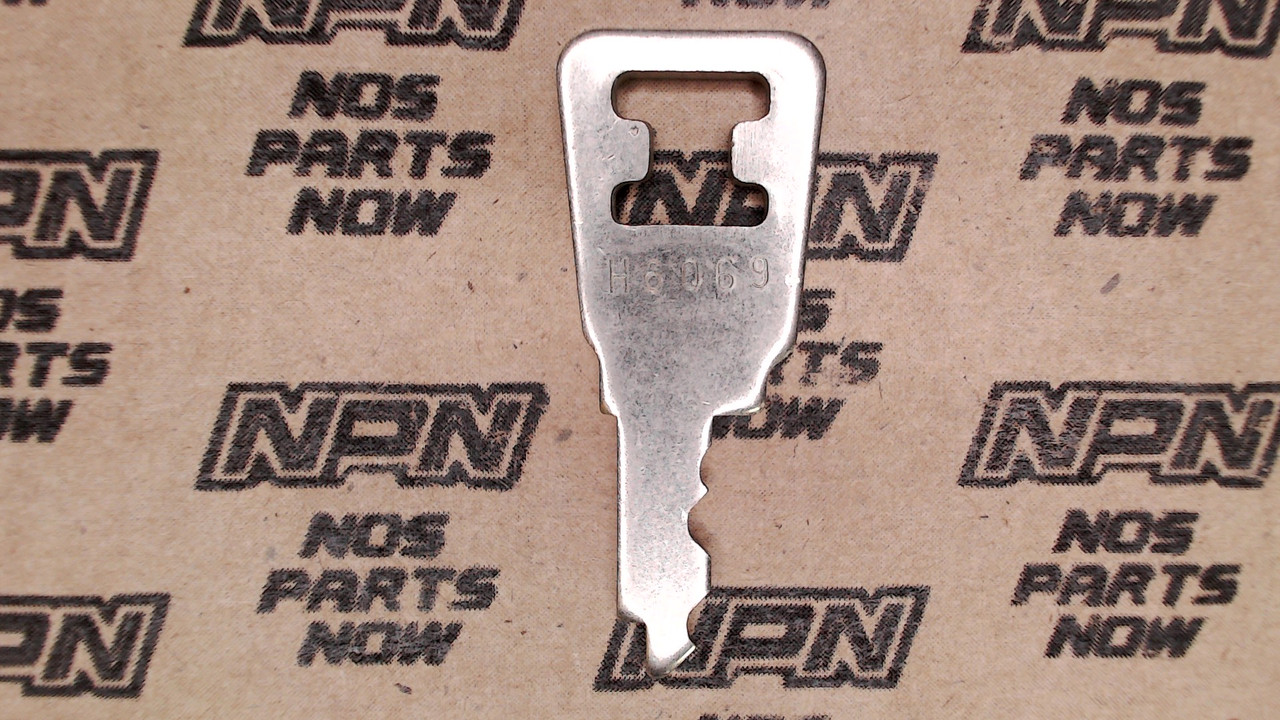 NOS Honda OEM Ignition Switch & Lock Key Ward Cut Double Groove Back H6069