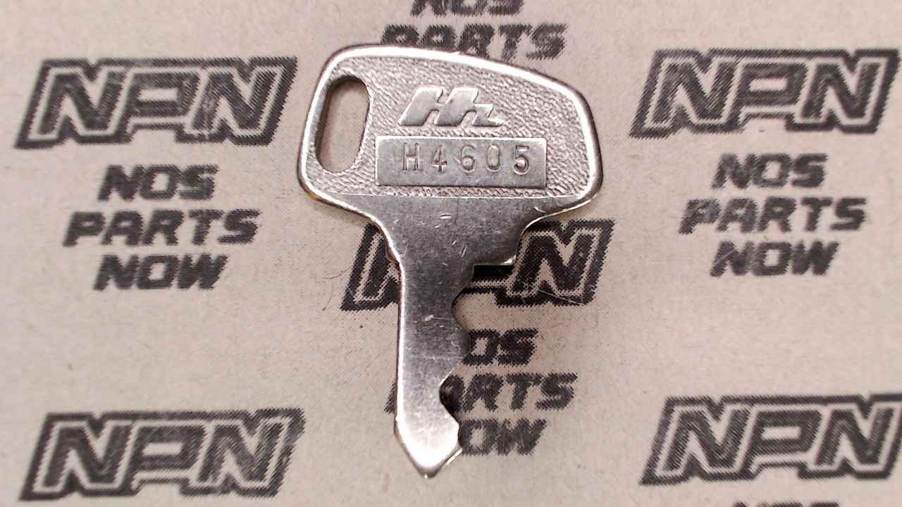 NOS Honda OEM Ignition Lock & Switch Key Double Groove Back H4605