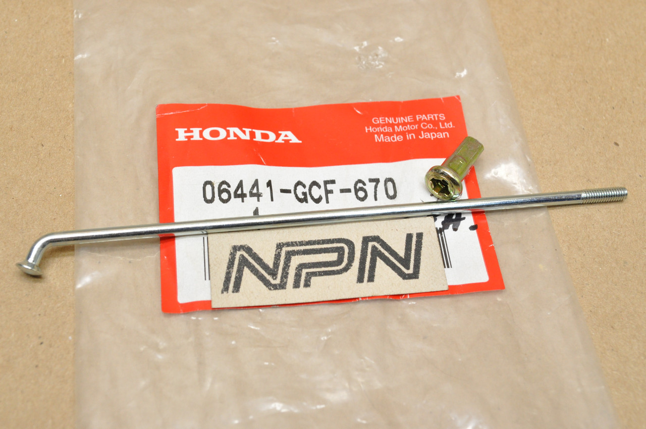 NOS Honda CRF70 F XR70 R Front Wheel Spoke "B" & Nipple 06441-GCF-670