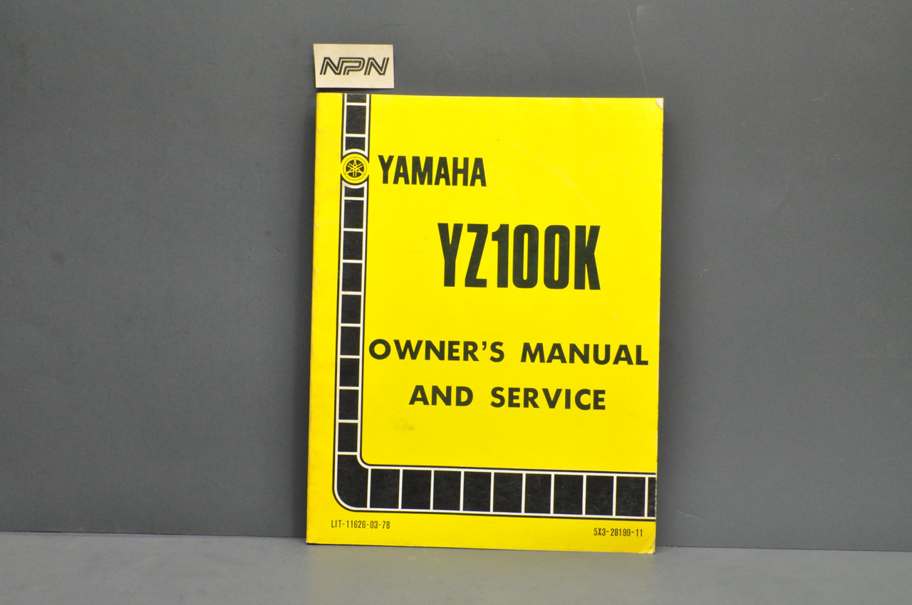 Vintage 1983 Yamaha YZ100 K Owners Shop Service Manual