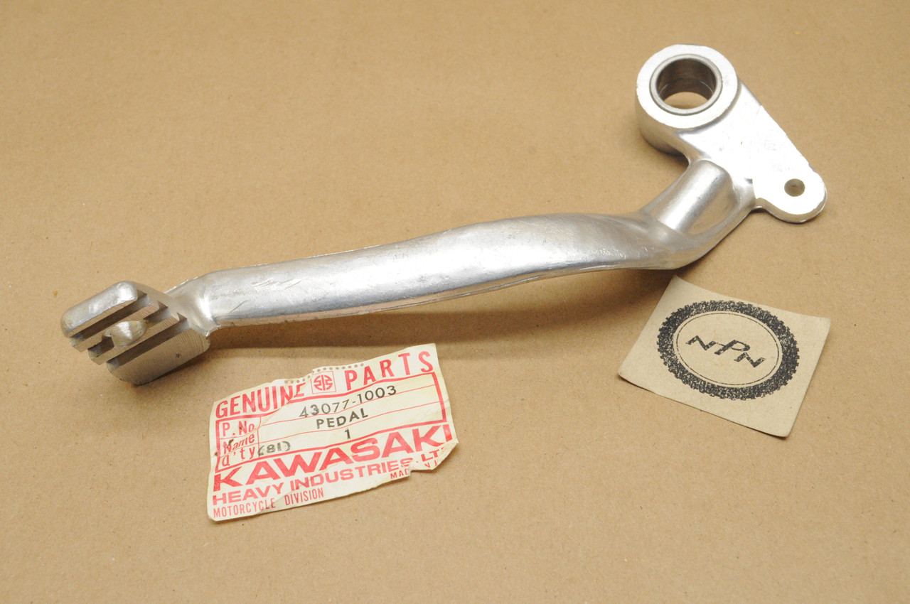 NOS Kawasaki 1974-79 KX125 Rear Brake Pedal 43077-1003