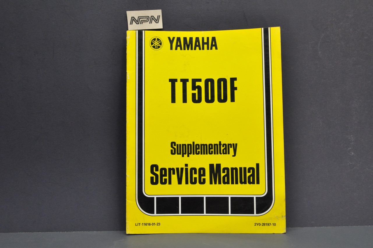 Vintage 1979 Yamaha TT500 F Shop Service SUPPLEMENT Manual 