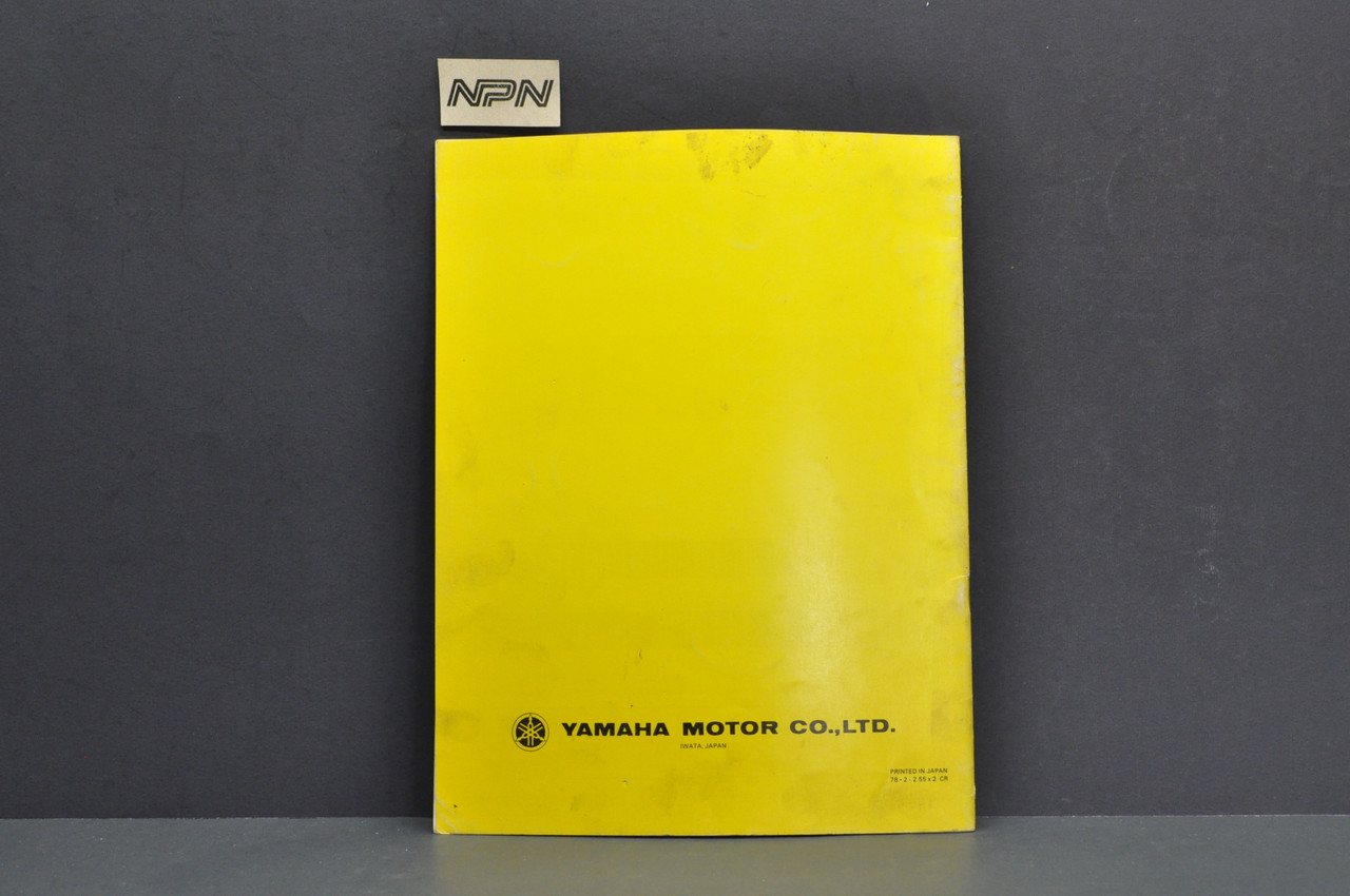 Vintage 1978 Yamaha XT500 E Shop Service SUPPLEMENT Manual 