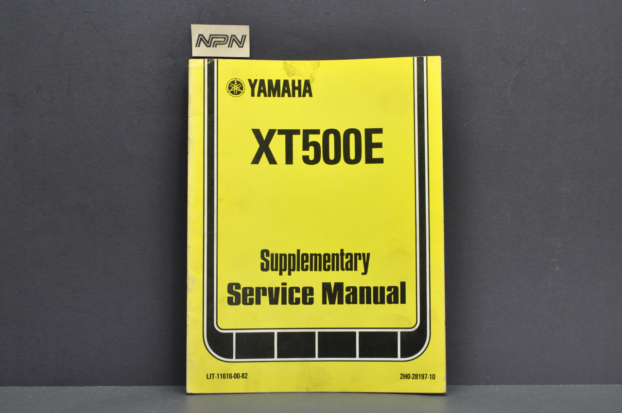 Vintage 1978 Yamaha XT500 E Shop Service SUPPLEMENT Manual 1st Ed.