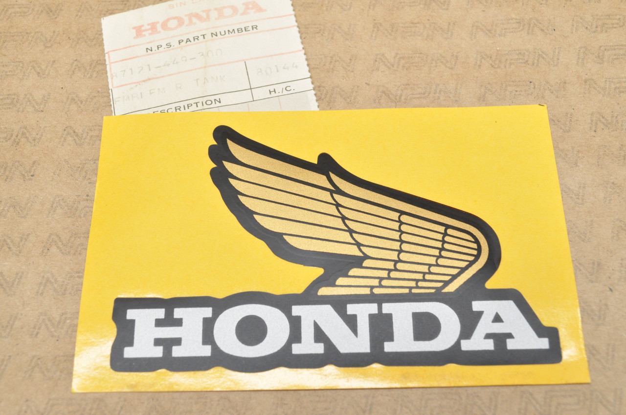 NOS Honda CM400 CM450 CX500 Gas Tank Logo Emblem Decal Sticker 87121-449-300