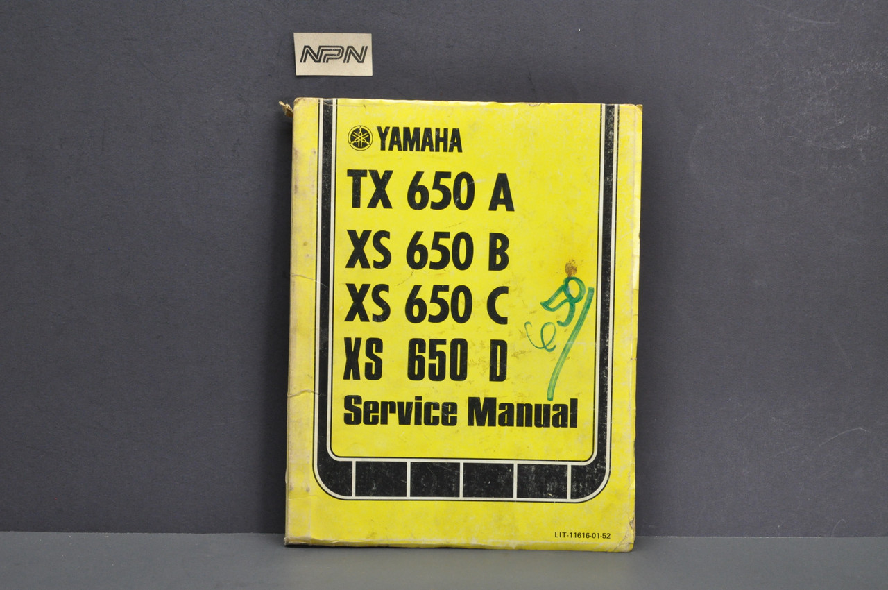 Vintage 1974 Yamaha TX650 1975 XS650 B 1976 XS650 C 1977 XS650 D Shop Service Manual