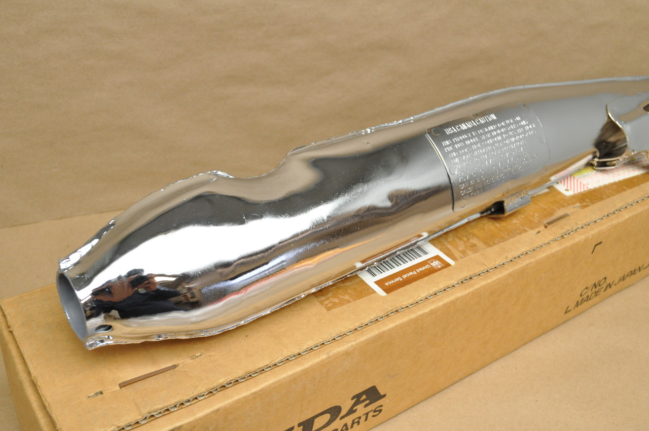 NOS Honda CA95 Left Exhaust Chrome Muffler 18330-212-007