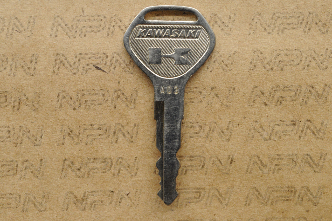 NOS Kawasaki Ignition Switch & Lock Key #A03