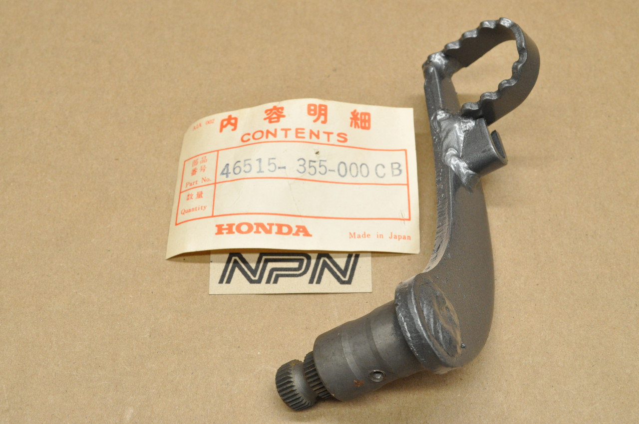 NOS Honda TL125 Rear Brake Pedal Lever Shaft Dark Gray 46515-355-000 CB