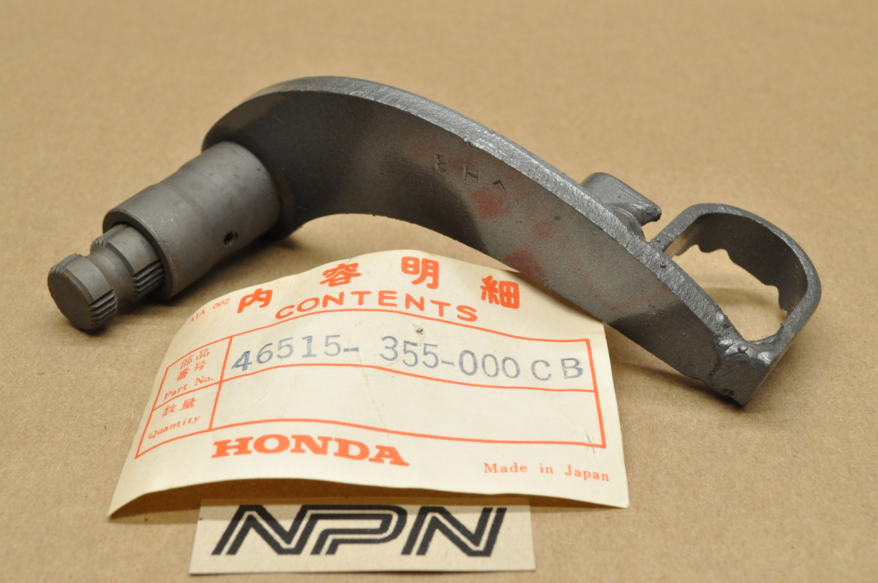 NOS Honda TL125 Rear Brake Pedal Lever Shaft Dark Gray 46515-355-000 CB
