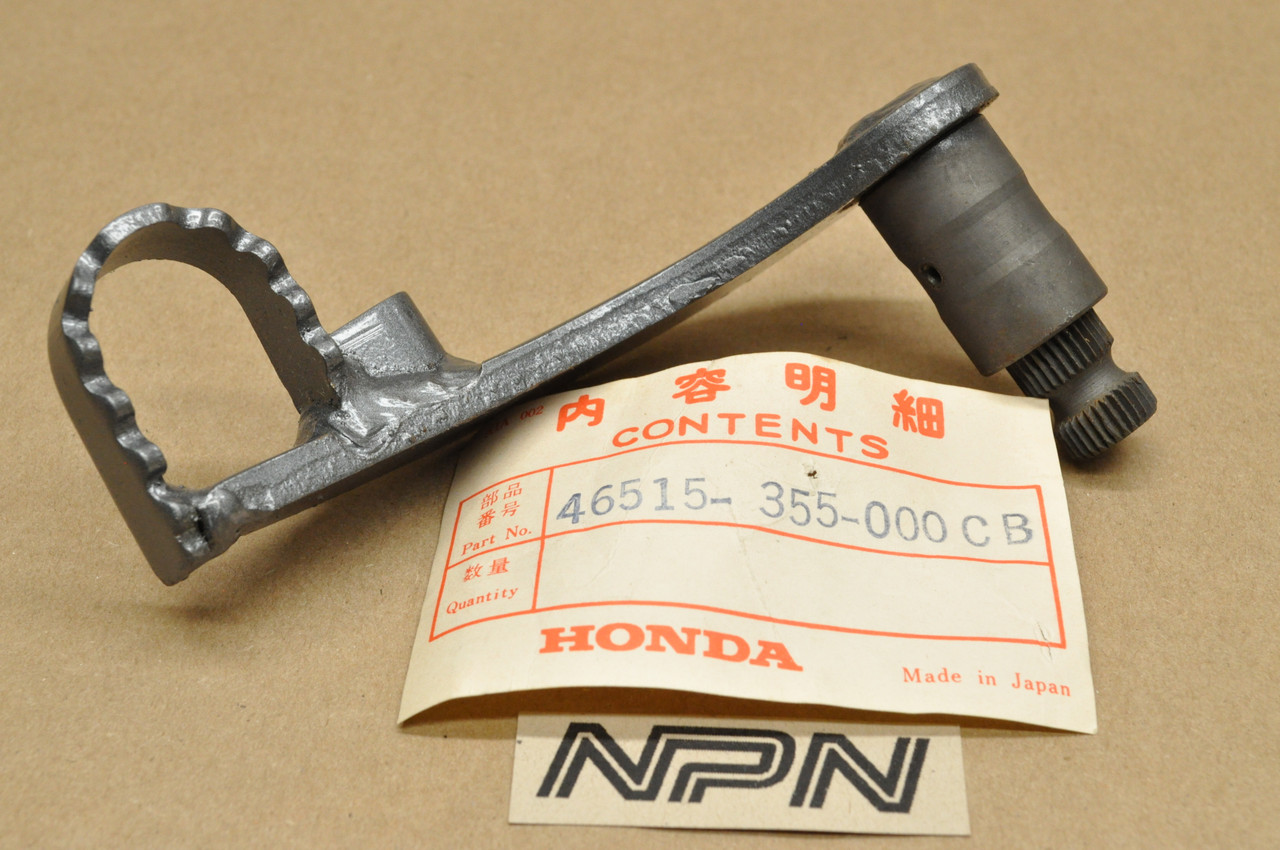 NOS Honda TL125 Rear Brake Pedal Lever Shaft Dark Gray 46515-355-000 CB