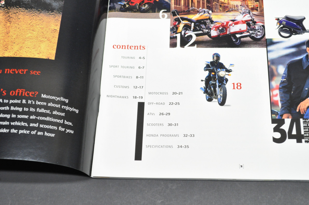 Vtg NOS 1997 Honda Full Line Up CBR VFR XR CR 500 ATV Z50 Sales Brochure (1996)