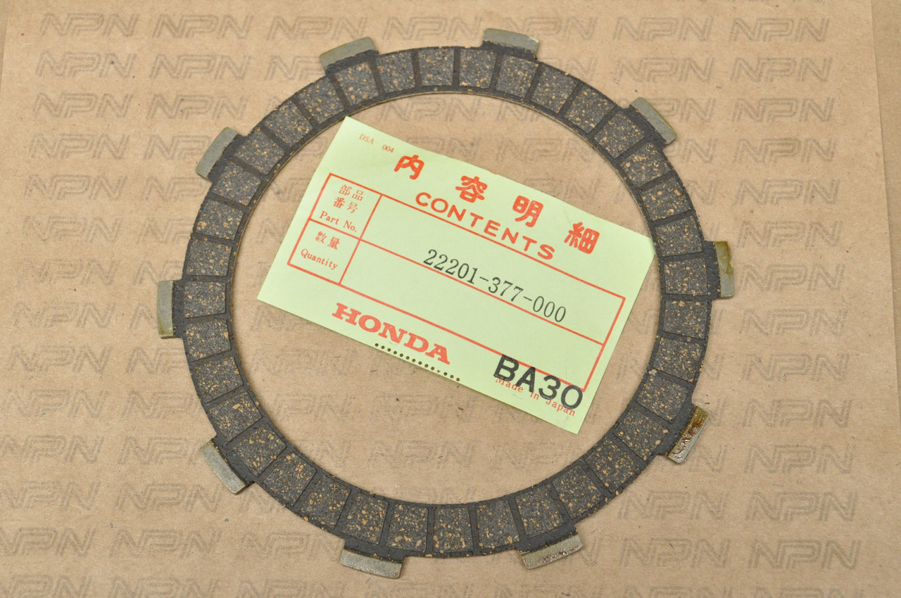 NOS Honda ATC250 CB350 CB400 CB450 FT500 Clutch Friction Disk 22201-377-000