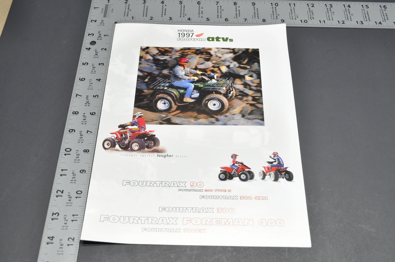 Vtg NOS 1997 Honda Fourtrax TRX90 TRX300 EX TRX400 ATV Sales Brochure ('96)