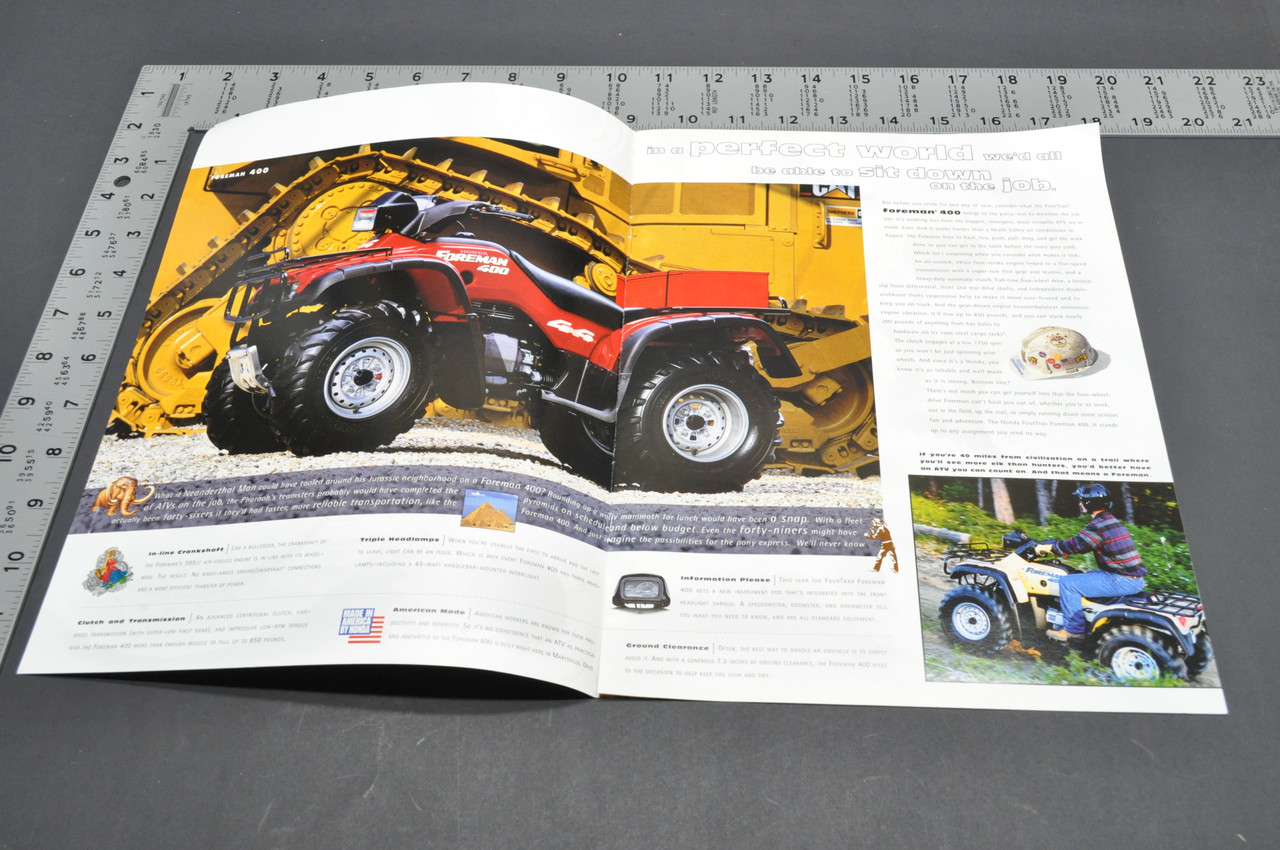 Vtg NOS 1997 Honda Fourtrax TRX90 TRX300 EX TRX400 ATV Sales Brochure ('96)