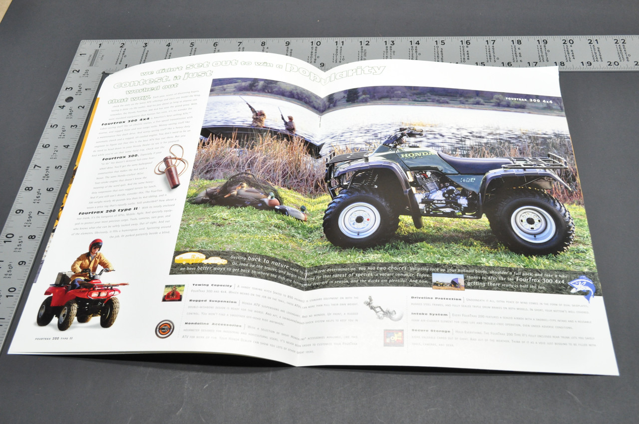 Vtg NOS 1997 Honda Fourtrax TRX90 TRX300 EX TRX400 ATV Sales Brochure ('96)